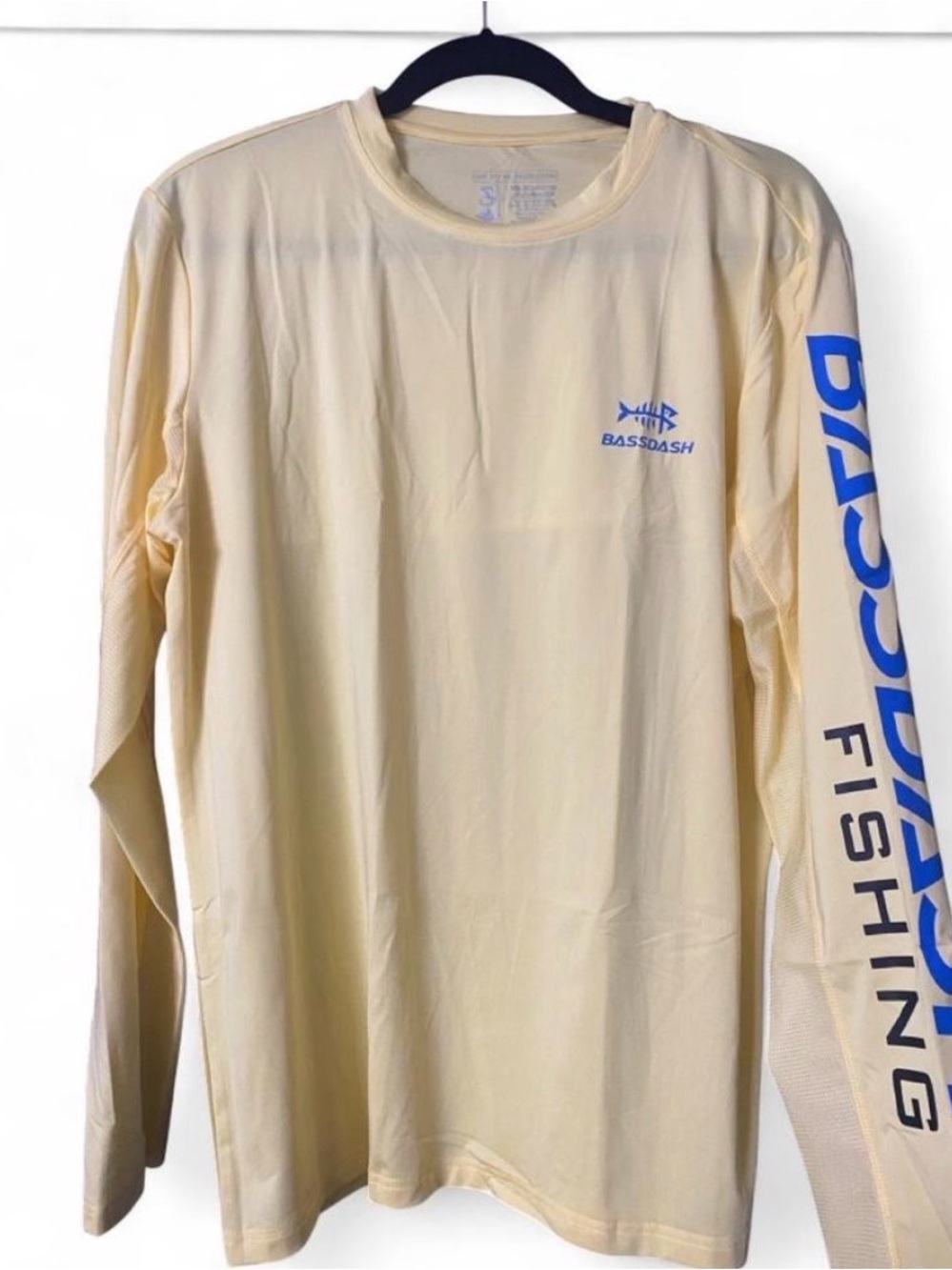 Bassdash Men's Long Sleeve Fishing Shirt in Pale Yellow